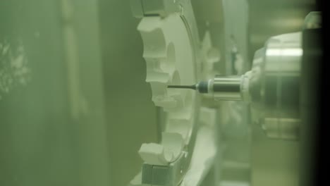 CNC Machine Cutting Zirconia Crowns from Unfired Zirconia