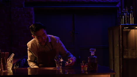 bartender preparing cocktail