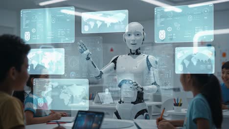 interactive learning with a robot guide: engaging children in educational experiences through advanced technology and ai in classrooms