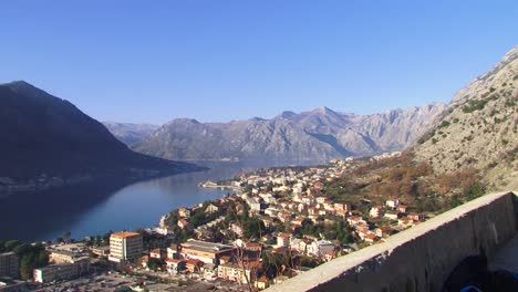 the town of kotor, panoramic view
