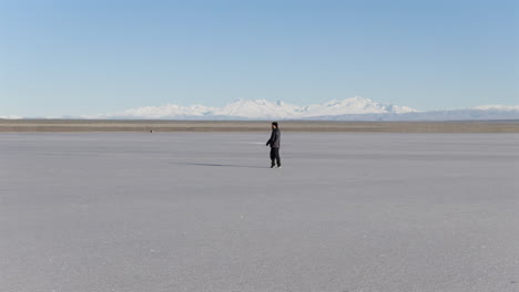 man walks with uncertain direction, symbolizing psychological disconnection, spiritual search