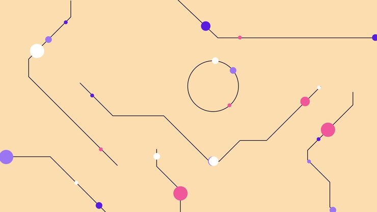 Seamless Loop of Abstract Lines with Moving and Pulsing Dots
