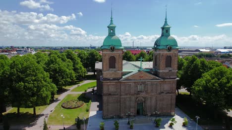 Church-in-town-Landskrona-Sweden
