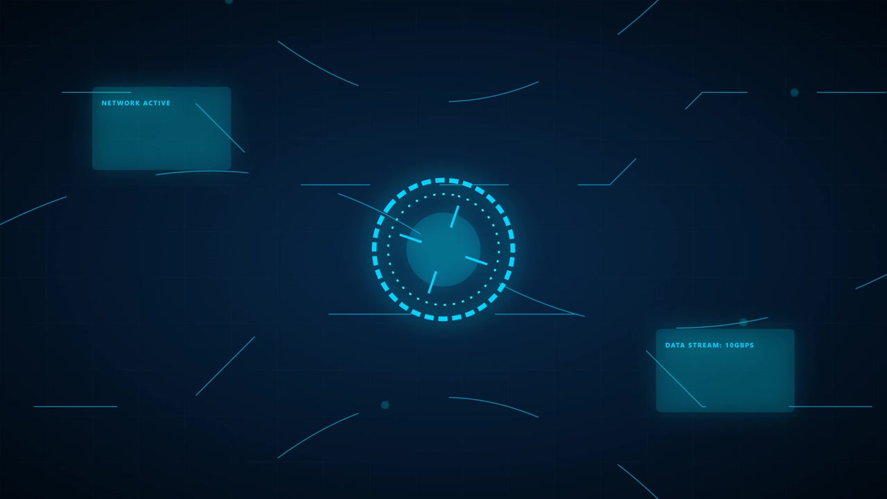 Digital Network Interface with Data Stream HUD Elements