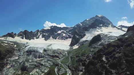 majestic mountain range with glacier