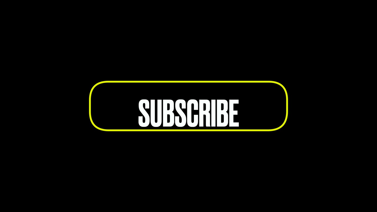 Subscribe text animation on black background