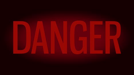 retro flashing red danger sign