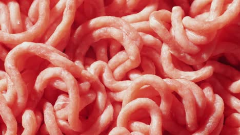 fresh pork and beef minced meat macro close up. chicken turkey mix burger meat.