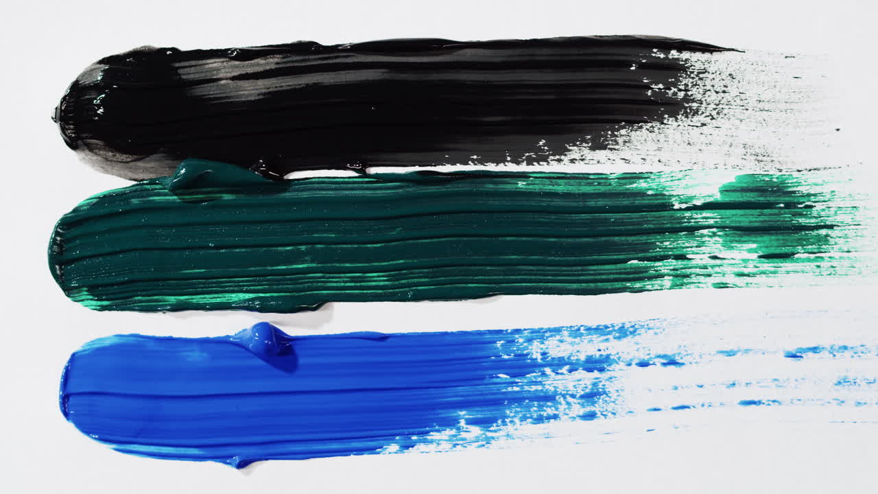 Colorful Paint Strokes with Paintbrush