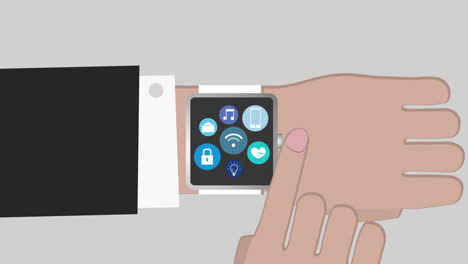 Smartwatch-concept-with-icons