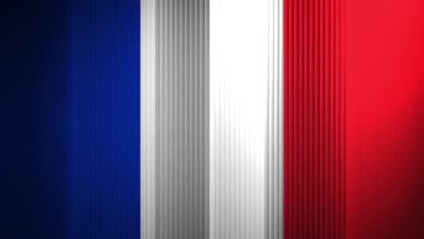 animation of flag of france waving on seamless loop