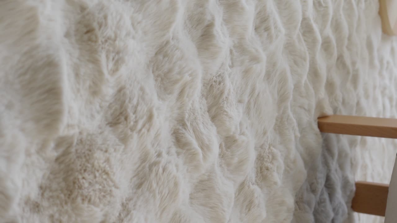 Beige Faux Fur Blankets