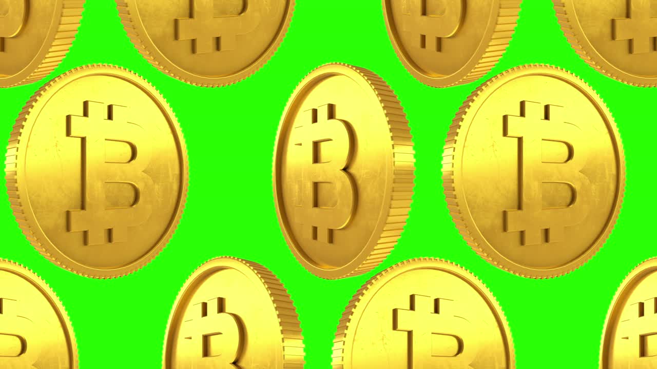 4k Spinning Golden Bitcoin Loop