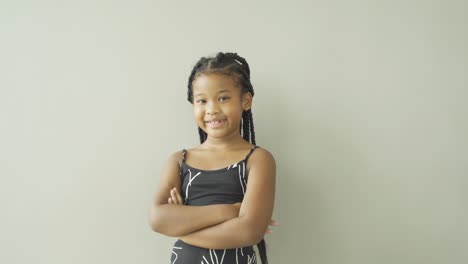portrait of happy smiling young black african american student girl studying from home and talking to friends in webcam group video call conference online. people lifestyle