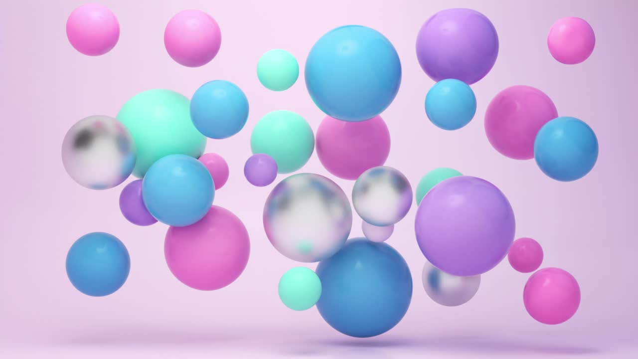 Abstract Pastel Spheres Background