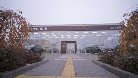 a hyundai car dealership at ukraine.