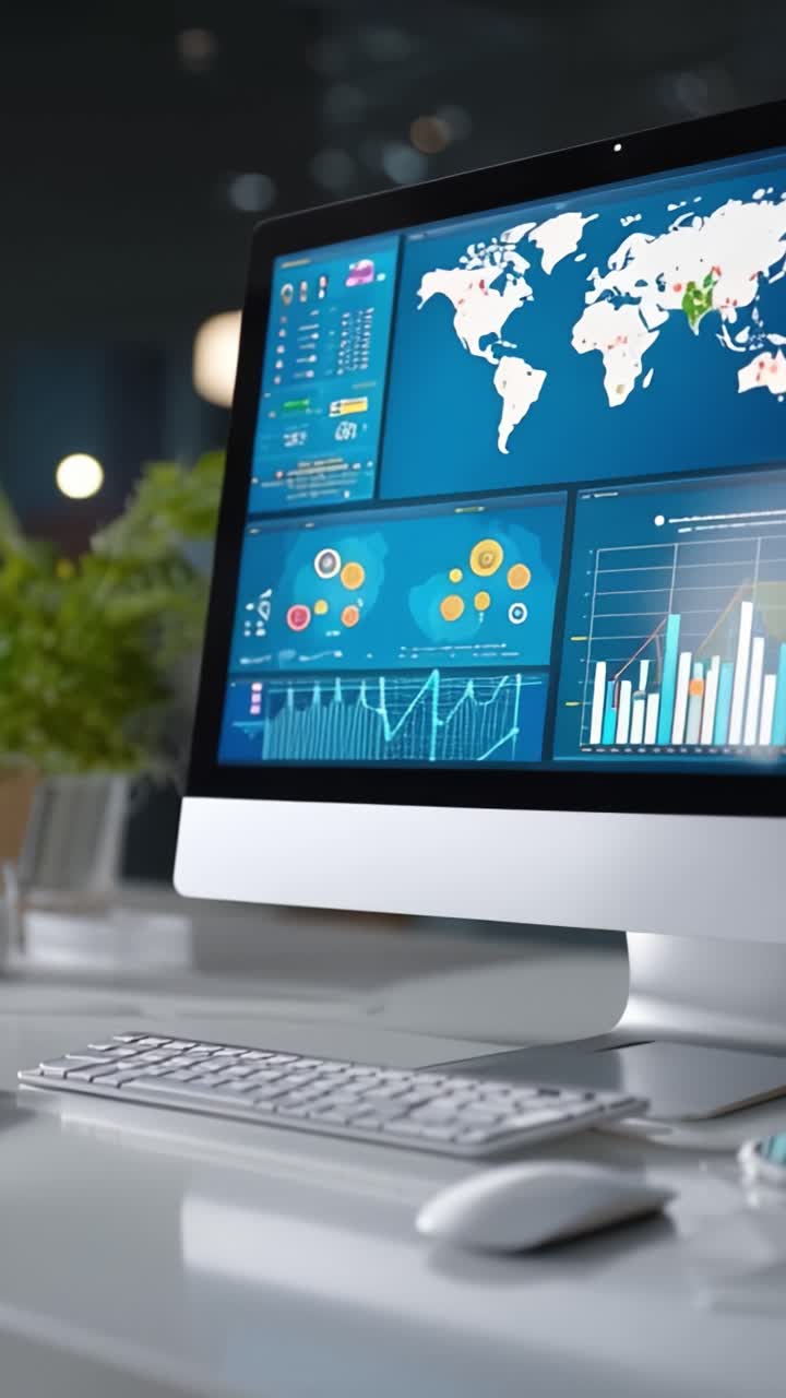 Data Dashboard Displaying Global Statistics and Analytics with ...