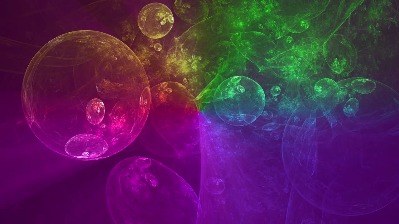 공간에서 거품 추상화 4k