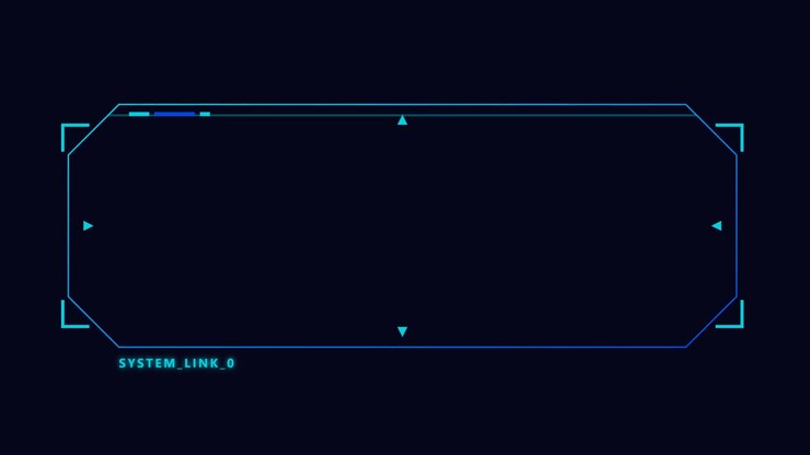 Futuristic Digital Interface Loading Animation with System Link Text