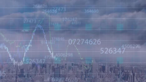 Animation-of-financial-data-processing-over-cityscape