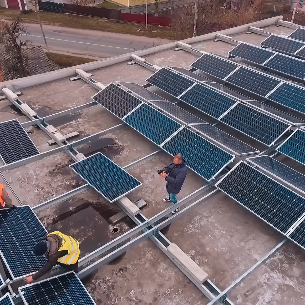 Installing Solar Cell On Roof