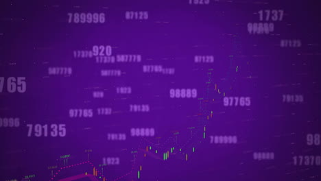 Animación-Del-Procesamiento-De-Datos-Digitales-Sobre-Fondo-Morado