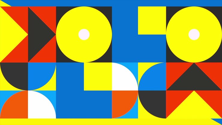 Geometric Abstract Pattern in Bright Colors