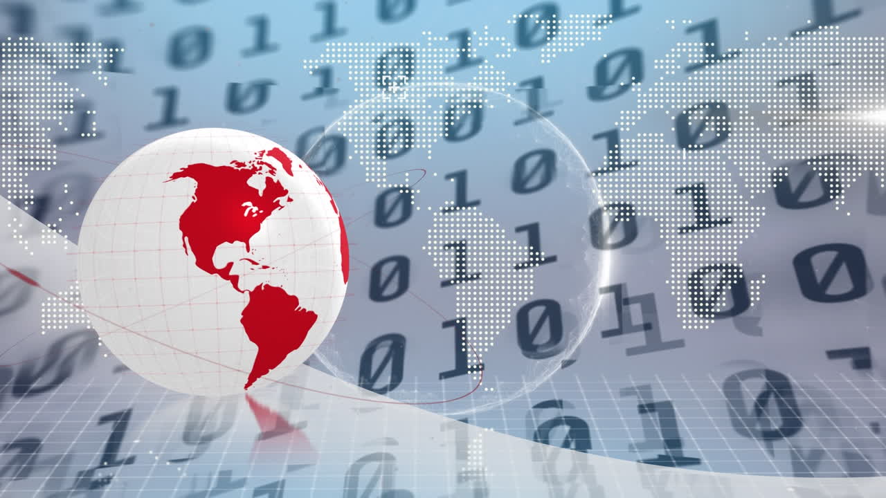 데이터 프로세싱에 대한 지구의 애니메이션