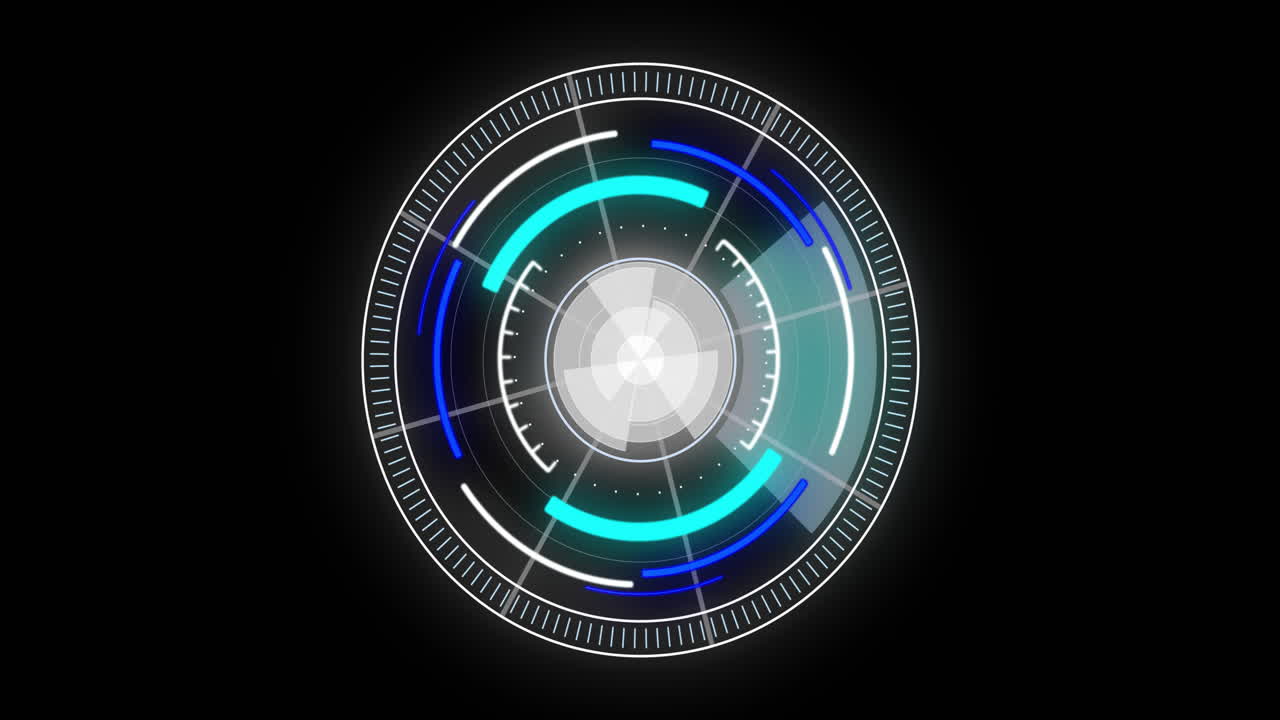 animación de la exploración del alcance sobre un fondo negro