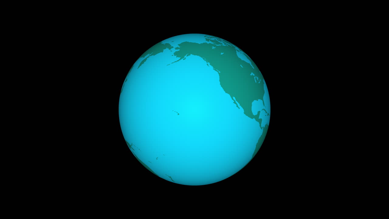 globo giratorio fondo negro, bucle sin interrupción