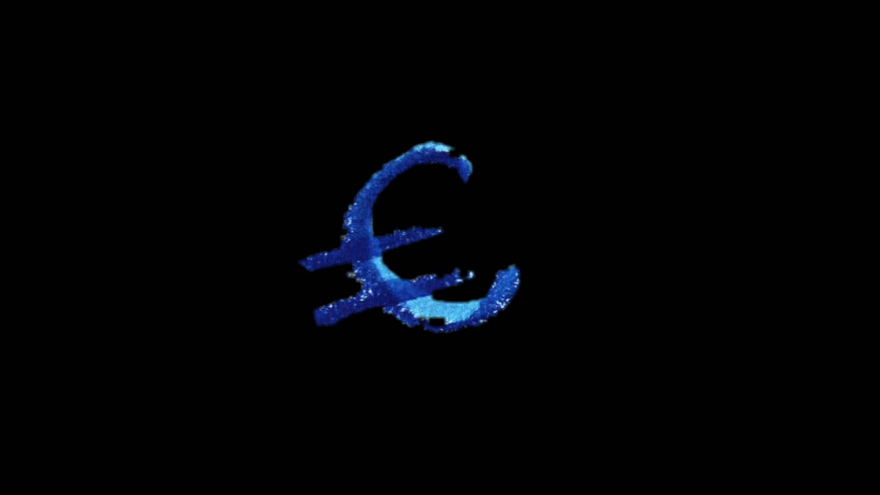 Simbolo dell'euro a pastello in stile scarabocchio disegnato a mano