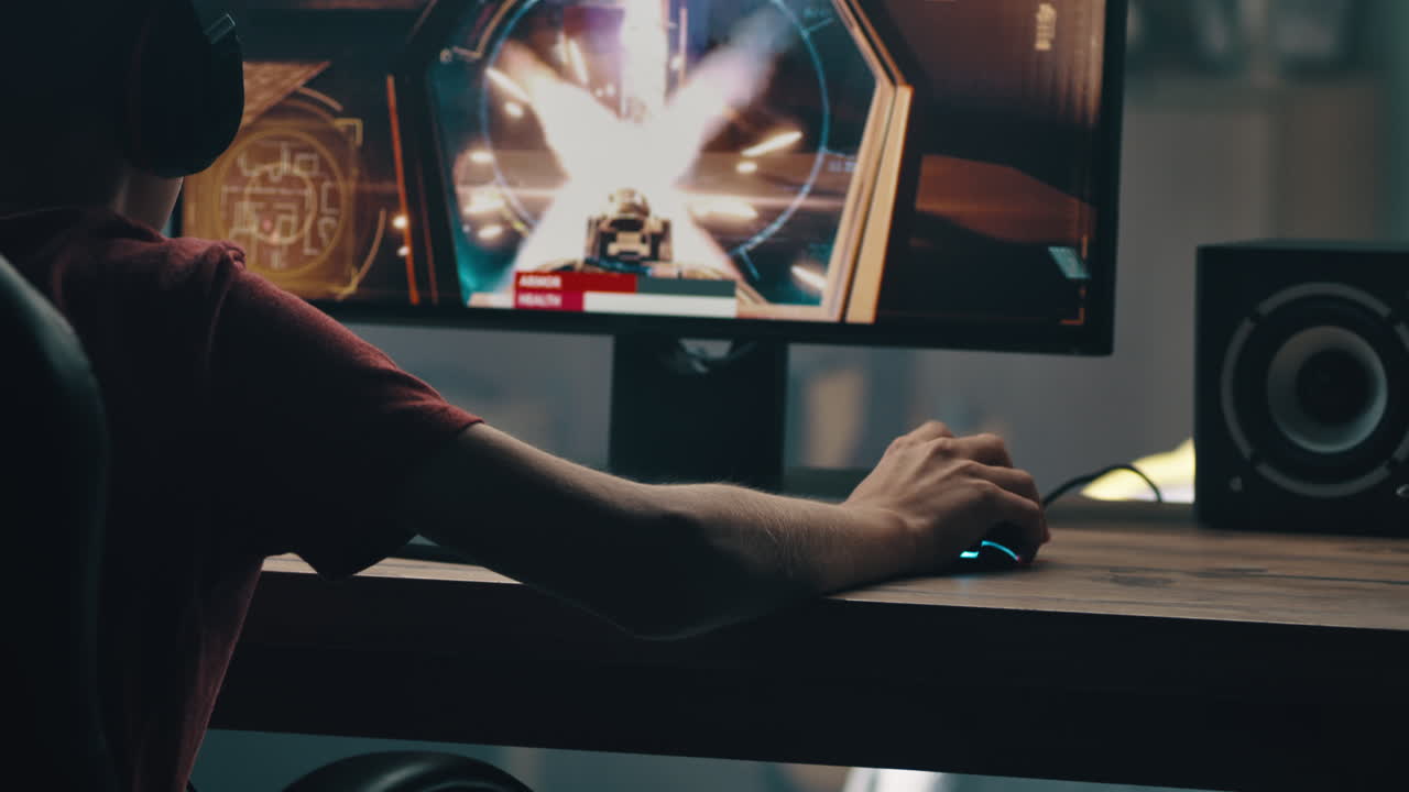 Person Playing a Video Game