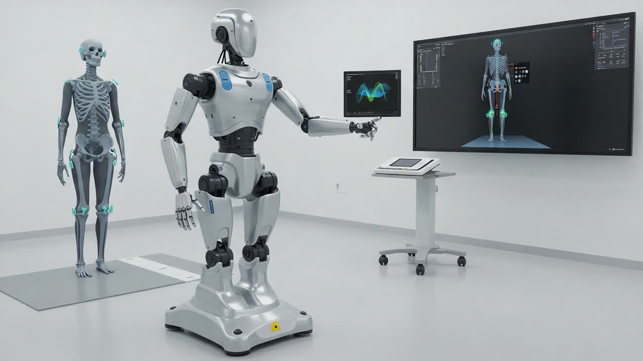 A Cutting-Edge Robot Assisting in Medical Visualization with a Display of Human Anatomy in a Modern Laboratory Environment
