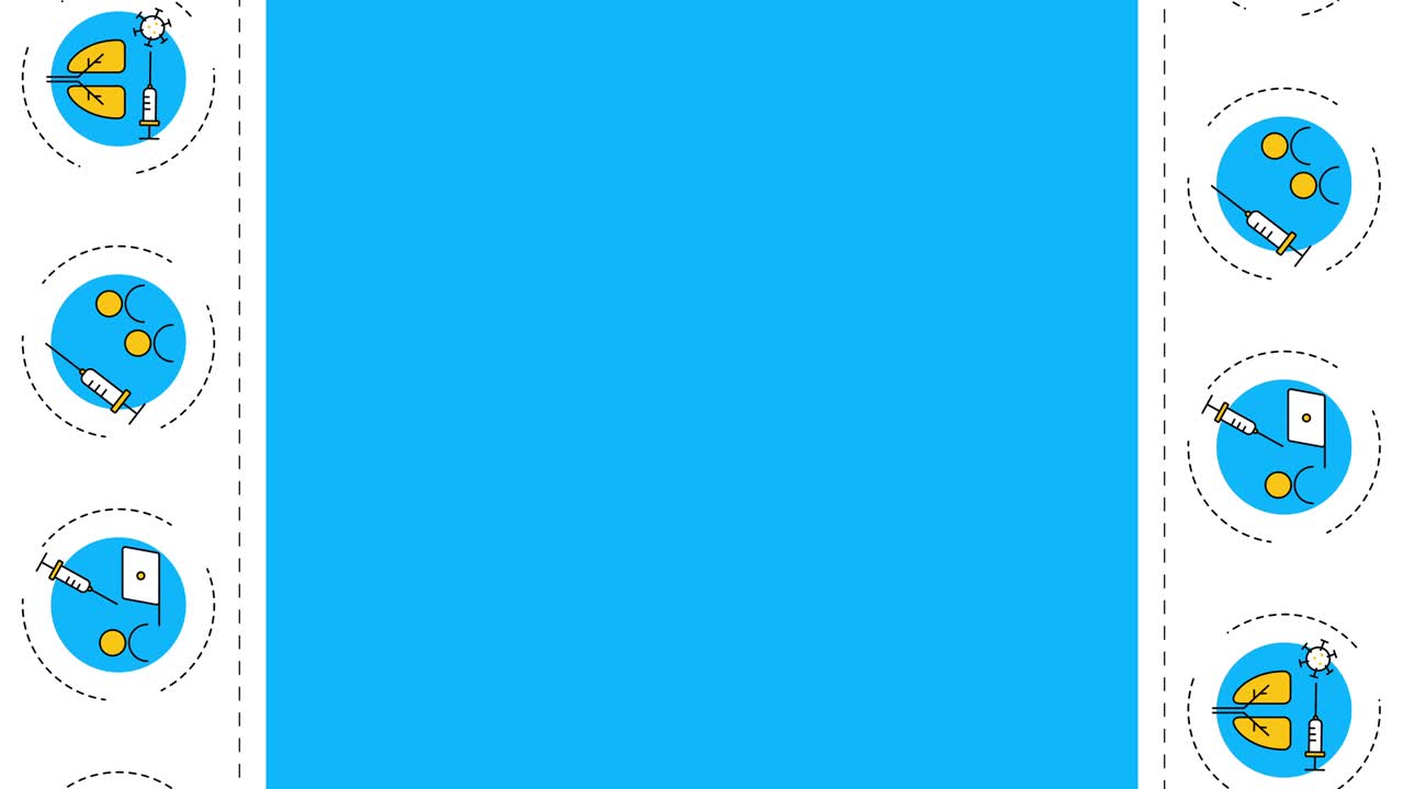 4k 비디오 만화 의료 아이콘 배경