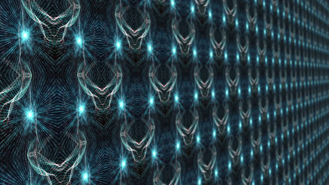 movimiento de animación 3d de con efecto de movimientos de onda de malla de armazón de alambre de luz azul verde. bucle sin costuras de neón con líneas modernas brillantes de fondo. led pared de ciencia ficción. intro de título futurista 4k, bucle de cyber vj.