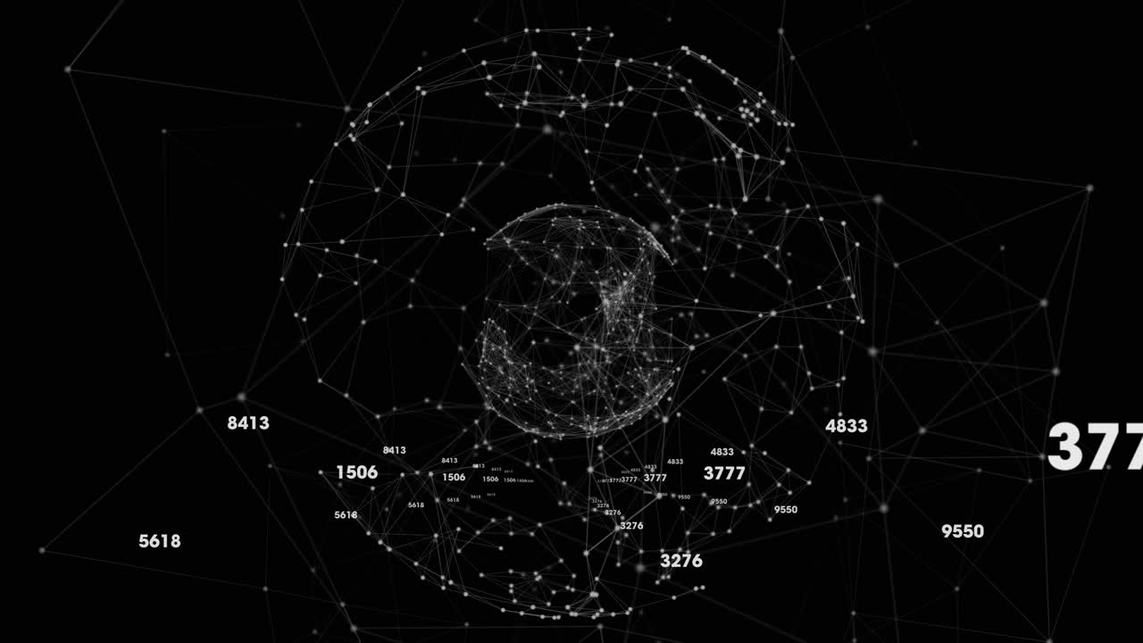 red de conexiones sobre un fondo negro