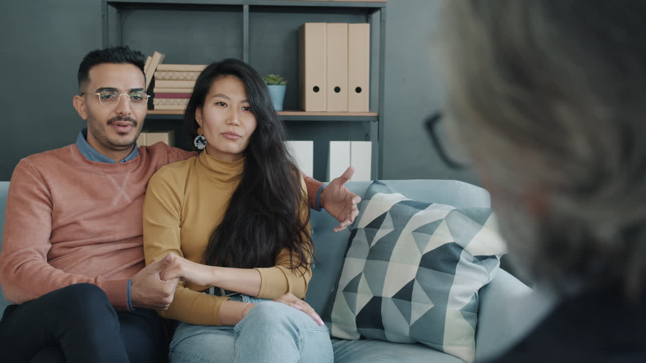 커플 테라피 세션에서