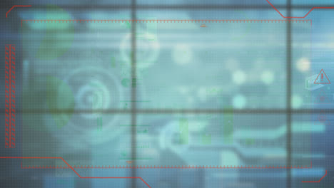 Animation-of-computer-circuit-board-and-data-processing-over-grid