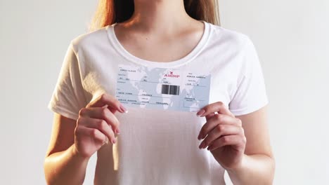 boarding pass international flight passenger hands