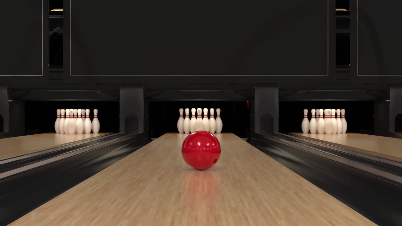 golpe de bolos en cámara lenta