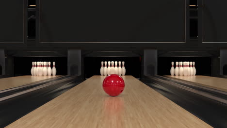 bowling strike in slow motion