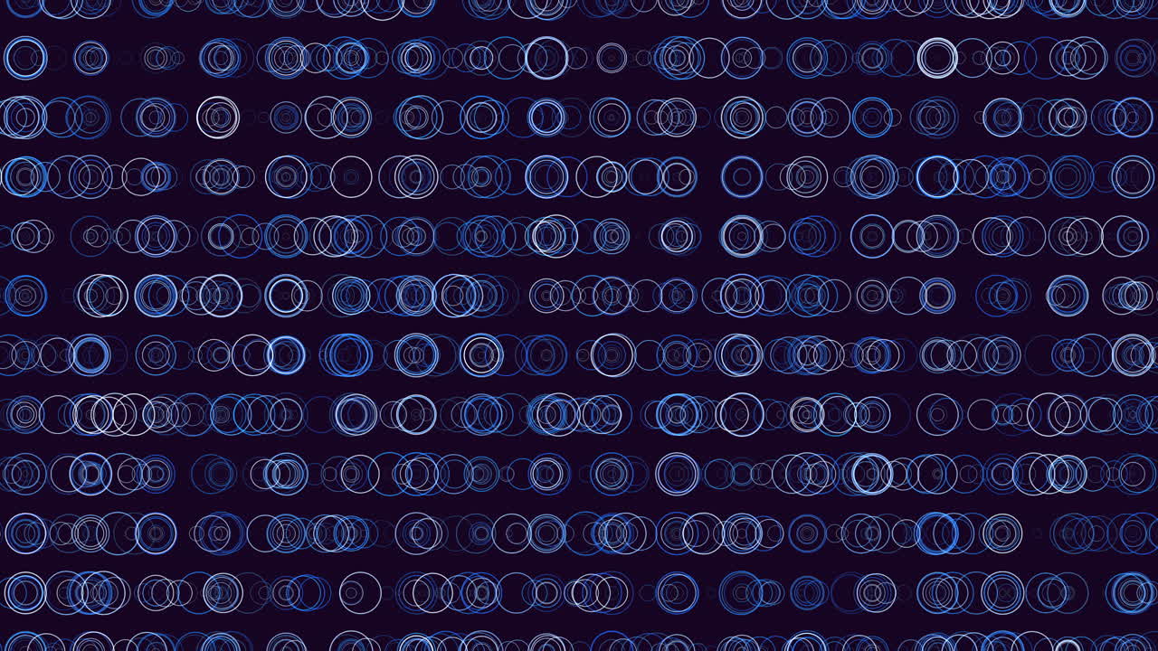 Spiraling circles create mesmerizing pattern on dark background