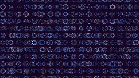 Spiraling circles create mesmerizing pattern on dark background