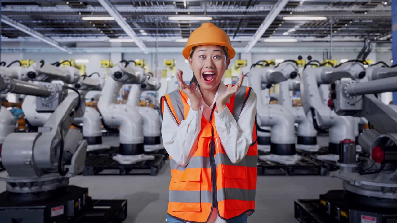 공장 환경에서 놀라운 여성 엔지니어