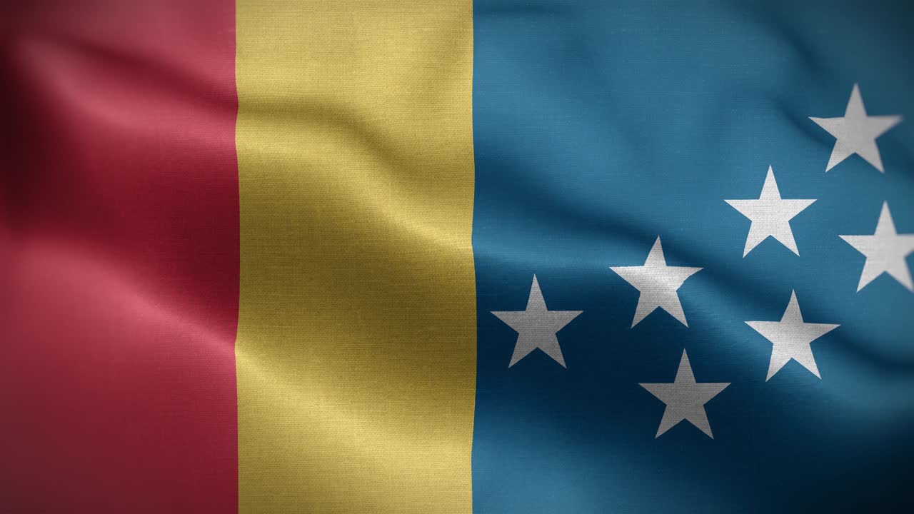 Durham North Carolina USA Flag Loop Background 4K