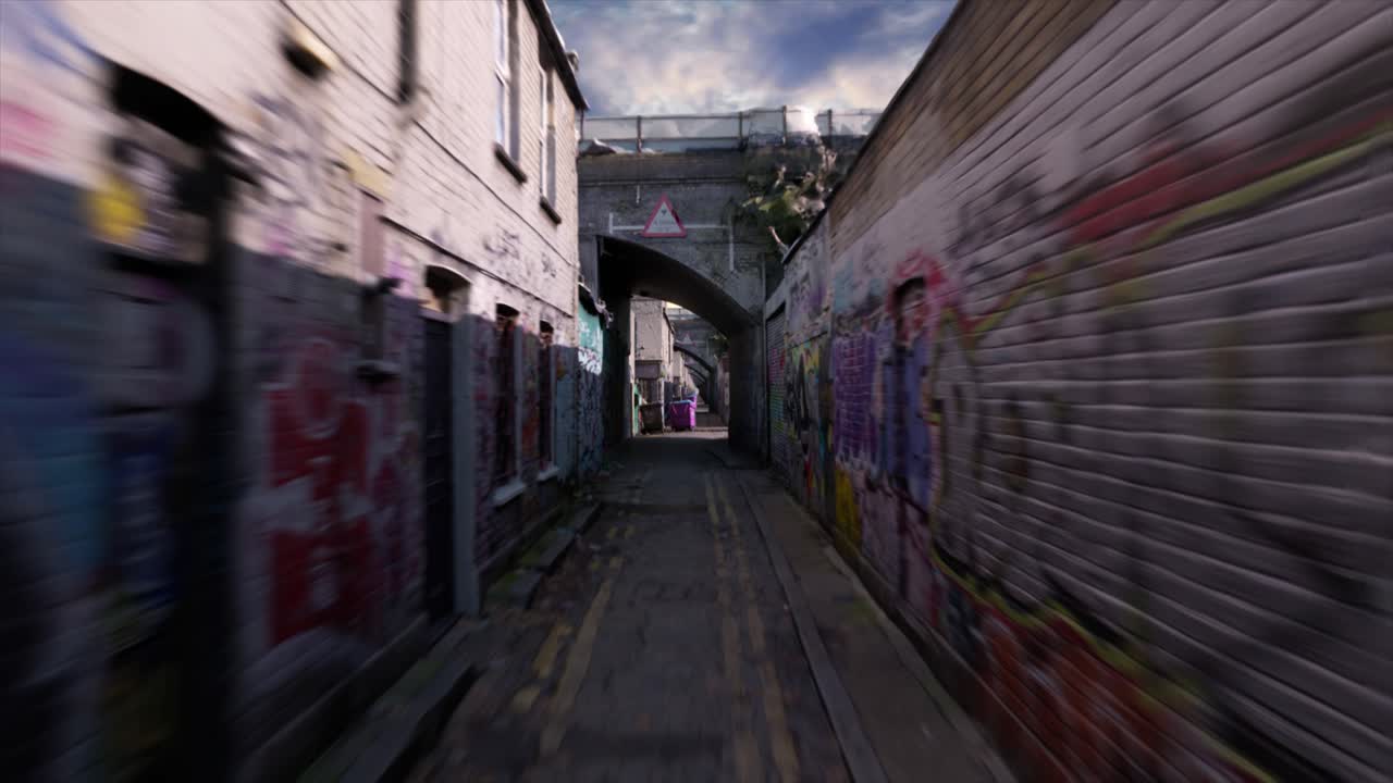 Urban gyde med graffiti