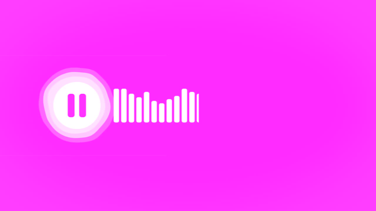 Icona di pausa e visualizzatore audio