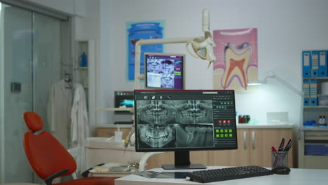 interior of modern dentistry medical room with special equipment