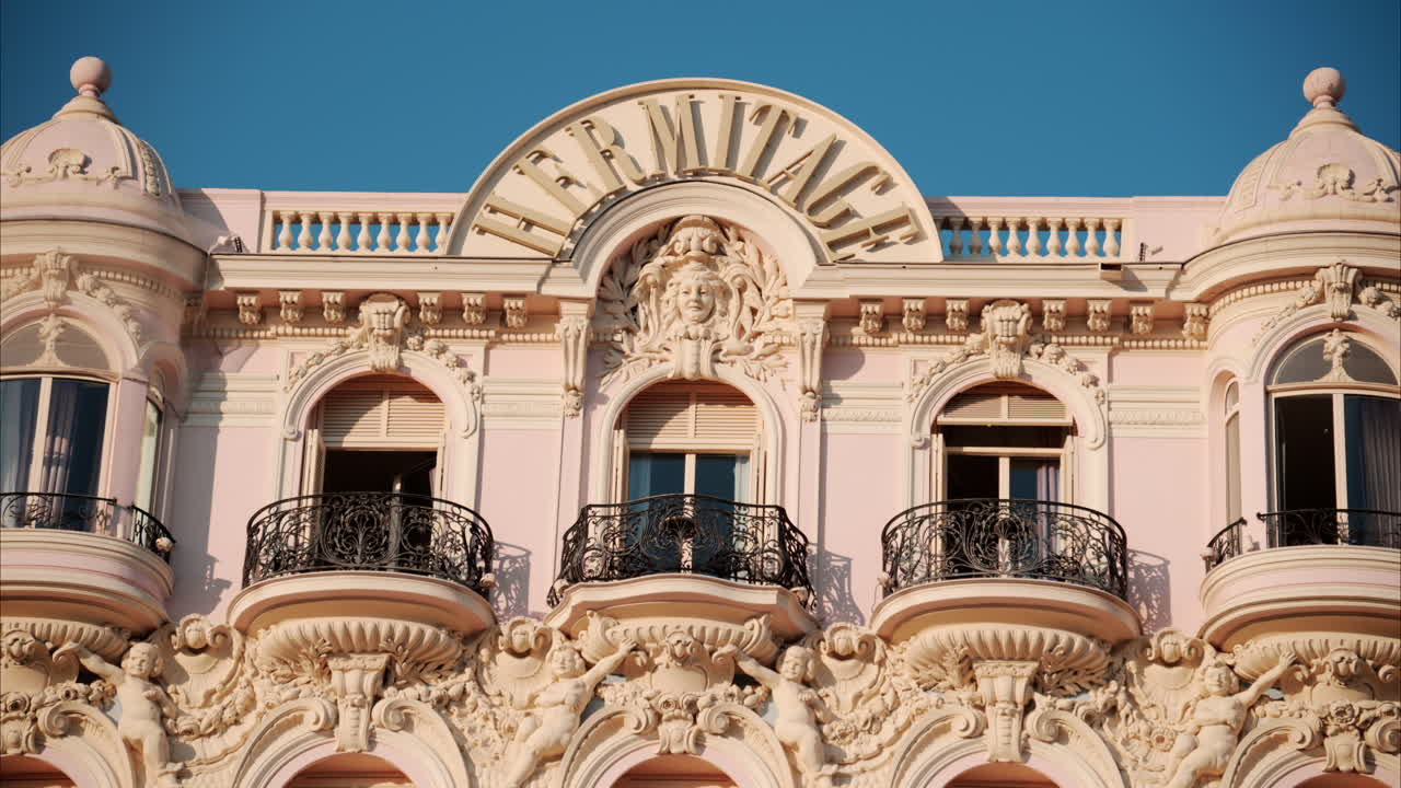 Monte Carlo, Monaco - October 14, 2024: The facade of Hotel de Paris in daylight