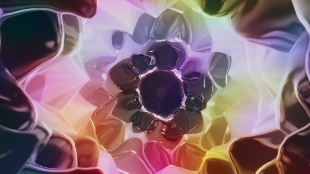 animación de formas abstractas multicolores con bucle de fluidos